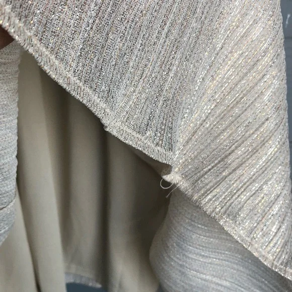 SPIRIT OF GRACE Elegant Gold Cream Women Dress.Shimmer N.W.T. Size XS. Waist Tie - Picture 10 of 13